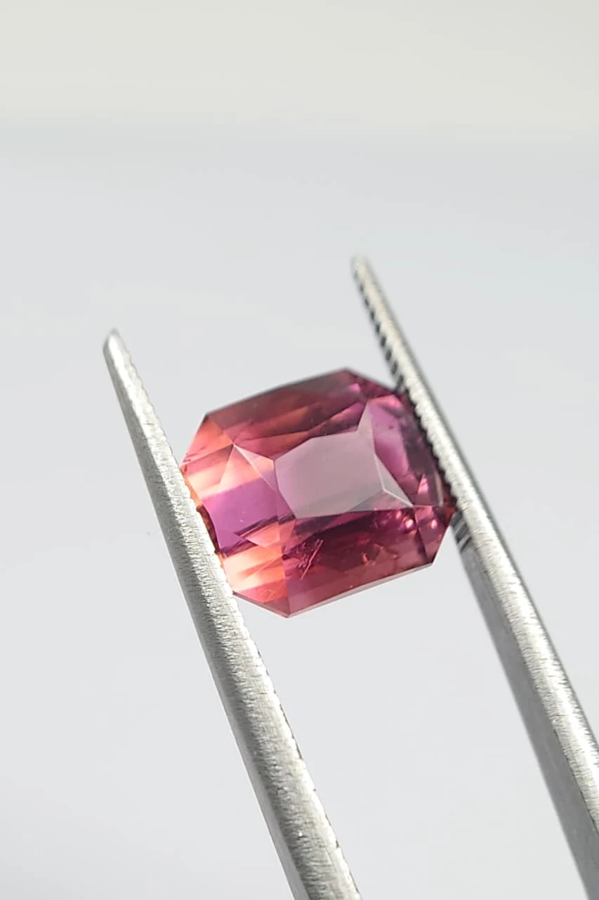 4.45ct Pink Tourmaline Emerald Cut Loose Gemstone From Nigeria — view 2